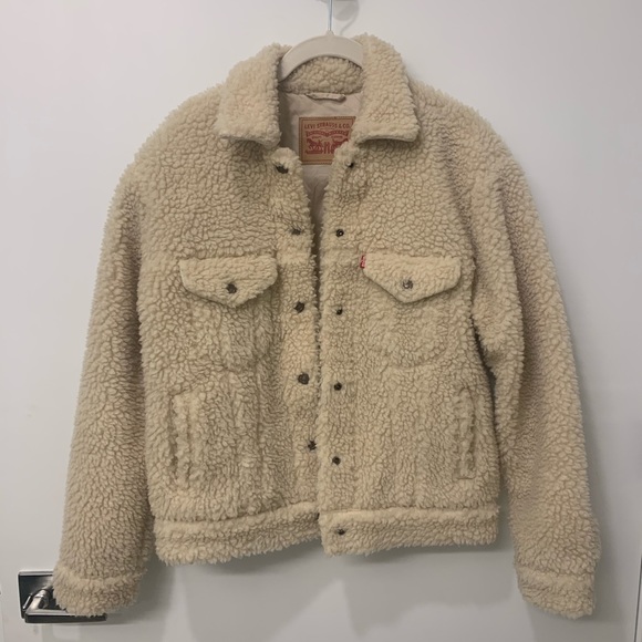 Levis Cream Sherpa Jacket 